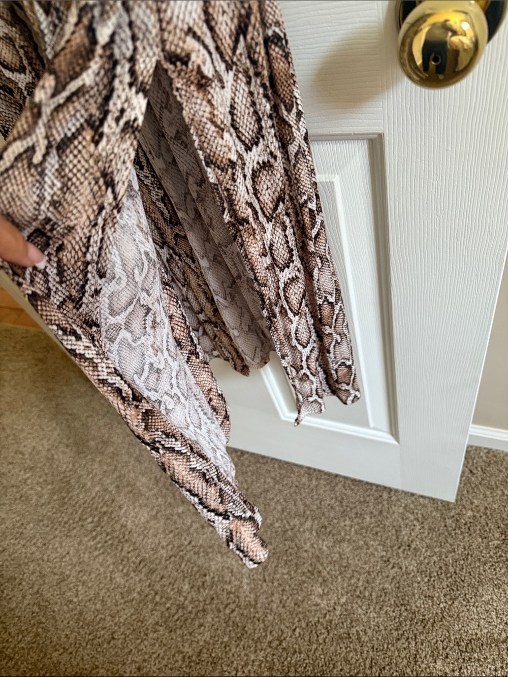 🌸Kona Sol:  Brown Neutral Snake-Print Bathing Suit Cover-up - Picture 5 of 6